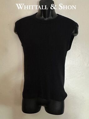 Whittall & Shon Sleeveless T Shirt 16" armpit to armpit unstretched Cotton blend